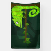 Grünes niedliches Chamäleon Banner (Vertikal)