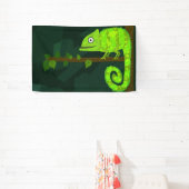 Grünes niedliches Chamäleon Banner (InSitu)