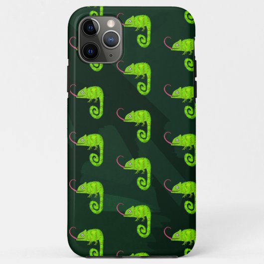 Grünes niedliches Chamäleon Case-Mate iPhone Hülle (Rückseite)