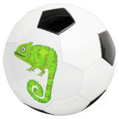Grünes niedliches Chamäleon Fußball (Dreiviertel)