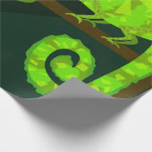 Grünes niedliches Chamäleon Geschenkpapier (Ecke)