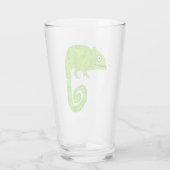 Grünes niedliches Chamäleon Glas (Rückseite)