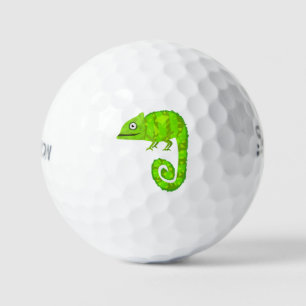 Grünes niedliches Chamäleon Golfball
