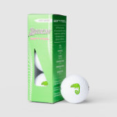 Grünes niedliches Chamäleon Golfball (Verpackung)
