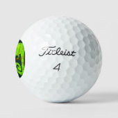 Grünes niedliches Chamäleon Golfball (Logo)