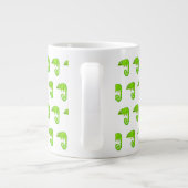 Grünes niedliches Chamäleon Jumbo-Tasse (Rückseite)