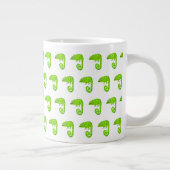 Grünes niedliches Chamäleon Jumbo-Tasse (Rechts)