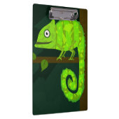 Grünes niedliches Chamäleon Klemmbrett (Rechts)