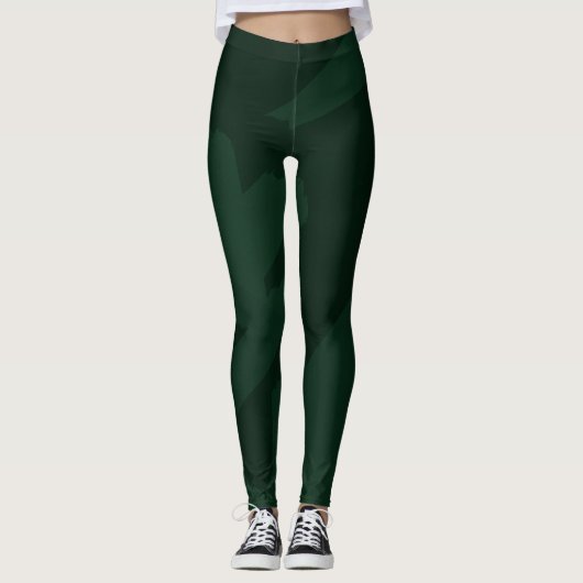 Grünes niedliches Chamäleon Leggings (Vorderseite)