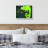 Grünes niedliches Chamäleon Leinwanddruck (Insitu (Schlafzimmer))