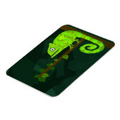 Grünes niedliches Chamäleon Magnet (Linke Seite)