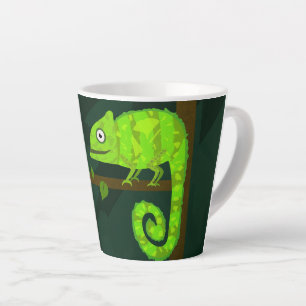 Grünes niedliches Chamäleon Milchtasse