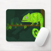Grünes niedliches Chamäleon Mousepad (Mit Mouse)