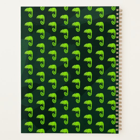 Grünes niedliches Chamäleon Planer (Rückseite)