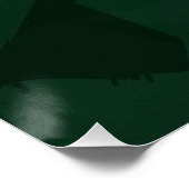 Grünes niedliches Chamäleon Poster (Ecke)