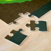 Grünes niedliches Chamäleon Puzzle (Seite)