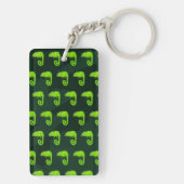 Grünes niedliches Chamäleon Schlüsselanhänger (Rückseite)