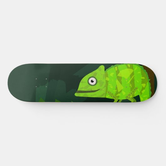 Grünes niedliches Chamäleon Skateboard (Horizontal)