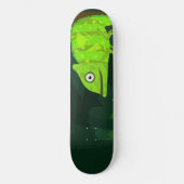 Grünes niedliches Chamäleon Skateboard (Vorderseite)