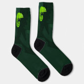 Grünes niedliches Chamäleon Socken (Rechts)
