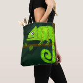 Grünes niedliches Chamäleon Tasche (Von Nahem)
