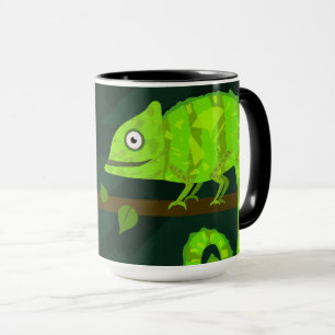 Grünes niedliches Chamäleon Tasse