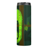 Grünes niedliches Chamäleon Thermosbecher (Rückseite)