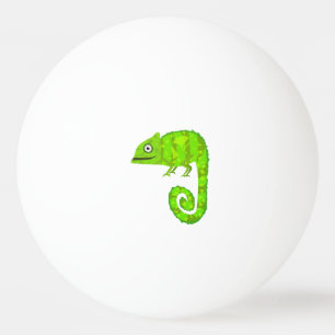 Grünes niedliches Chamäleon Tischtennisball