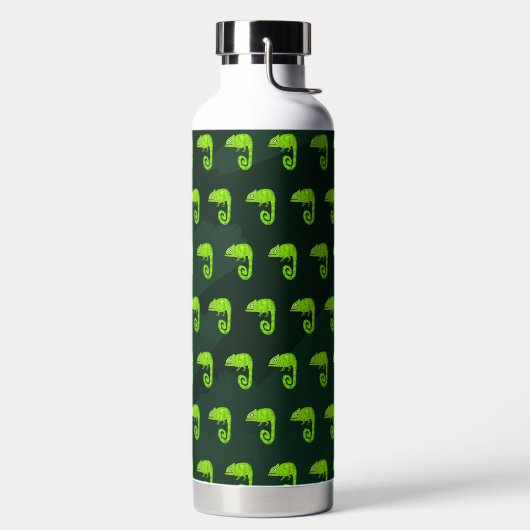 Grünes niedliches Chamäleon Trinkflasche (links)