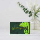 Grünes niedliches Chamäleon Visitenkarte (Stehend Vorderseite)
