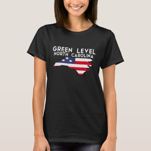 Grünes Niveau North Carolina USA Bundesstaat Ameri T-Shirt (Vorderseite)