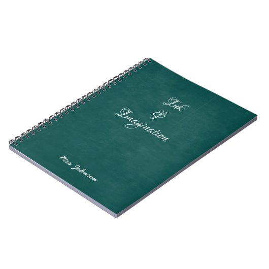 Grünes Notebook mit Tinte & Imaging Notizblock (Linke Seite)