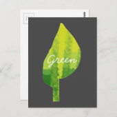 Grünes Öko Design Postkarte (Vorne/Hinten)