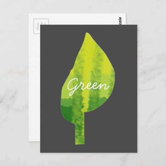 Grünes Öko Design Postkarte (Vorne/Hinten)