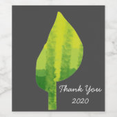 Grünes Öko Design Weinetikett (Einzelnes Label)