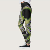 Grünes Oktopus Schwarz Leggings (Links)