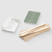 Grünes Olive Branch Babys Breath Wedding Programm Fächer (Non-assembled)