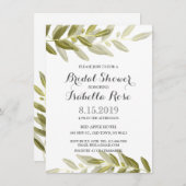 Grünes Olive Branch Brautparty laden Einladung (Vorne/Hinten)