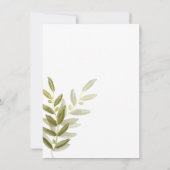 Grünes Olive Branch Brautparty laden Einladung (Rückseite)