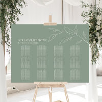 Grünes Olive Leaf Hochzeit 12 Tischsitze