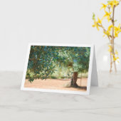 Grünes Olivenbaum Karte (Gelbe Blume)