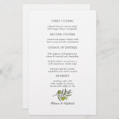 Grünes Olivenöl. Einfache extravagante Hochzeitska (Vorne/Hinten)