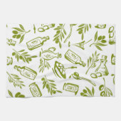 Grünes Olivenöl Geschirrtuch (Horizontal)