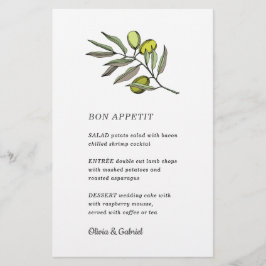 Grünes Olivenöl. Stilvolle extravagante Hochzeitsk