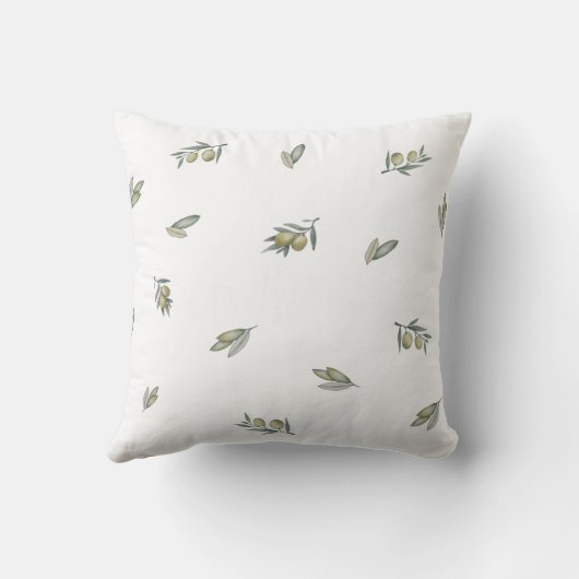 Grünes Olivenöl und Leaf Kissen (Rückseite)