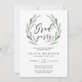 Grünes olivgrüne einladung (Vorderseite)