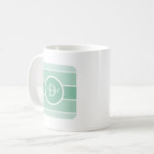 Grünes Ombre Monogramm Kaffeetasse (Vorderseite Links)