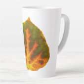 Grünes Orange und gelbes Aspen Leaf #1 Milchtasse (Rechte Ecke)