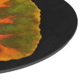 Grünes Orange und gelbes Aspen Leaf #1 Schneidebrett (Ecke)