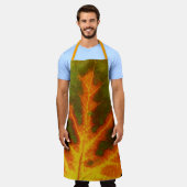 Grünes Orange und gelbes Aspen Leaf #1 Schürze (Getragen)